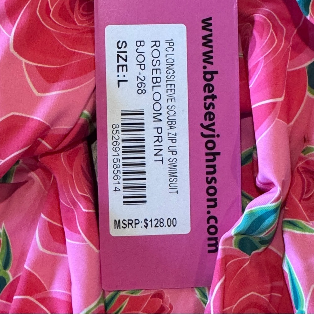 Betsey Johnson Scuba Knit Half Zip
Long Sleeve One-Piece Swimsuit Size Large NWT - Picture 6 of 10